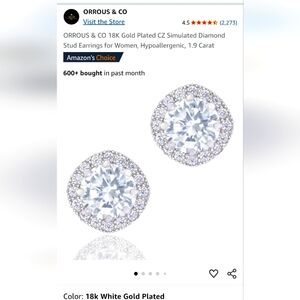 Orrous & Co 18k Gold-Plated CZ Earrings